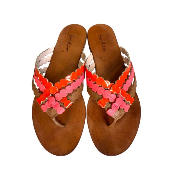 Boden Shoes - Boden Pink Coral and Beige Sandals